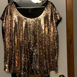 Reversing sequin blouse!